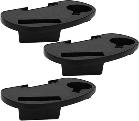 YARNOW Portavasos para Sillón Reclinable 3 Piezas Plástico Duradero Bandeja Plegable Lateral con Soporte para Bebidas y Snacks Accesorios para Sillas de Camping y Descanso al Aire Libre
