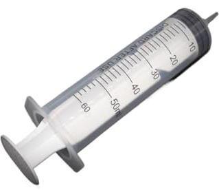 SINOSCOGO Jeringas de 60ML con Agujas de plástico para Impresora de inyección de Tinta, Herramientas de Recarga de Tinta de Cartucho Ciss(1PC)
