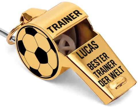 Geschenke Mall Trillerpfeife Personalisiert - Sportarten Trainer - Schiedsrichter Pfeife, Trillerpfeife Fussball, Abschiedsgeschenk Fussball, Danke Trainer Fußball, Sportlehrer Geschenk (Modell #1)