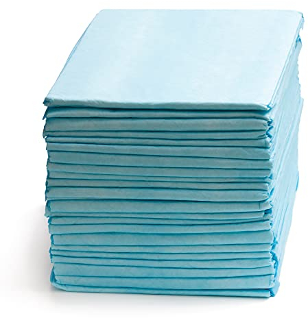 A&G-heute 100 Stück 40 x 60 cm 6-lagig Zellstoff Trainingsunterlagen | Saugleistung 235 ml Blau | Baby PIPI-Matte Wickelauflage | Inkontinenzunterlagen Einmal-Unterlagen | Puppy Trainings-Pads Hunde
