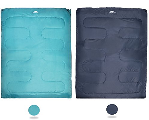 Trespass Catnap, Jade, 2 Personen Drei Jahreszeiten Schlafsack 180cm x 140cm, Grün
