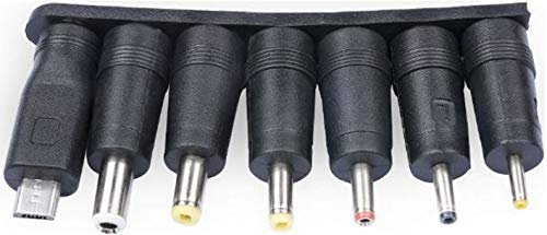 Netzteil Adapter Set 7 Fach Macht aus einem 5,5mm x 2,1mm Netzteil EIN 2,5x1,7 oder 3,0 x 1,0 oder 3,5x1,35 oder 4,0x1,7 oder 5,5x2,5mm oder nur EIN USB Micro Netzteil zum Laden von Smartphones etc…