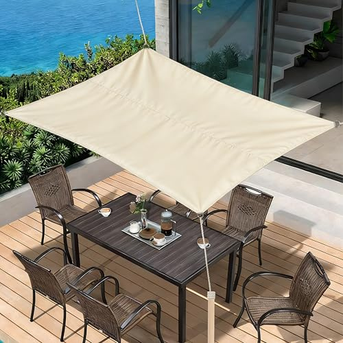 Purovi Vela Parasole Rettangolare | Varie Dimensioni | Schermo UV | in PES Impermeabile | 2 x 4 m