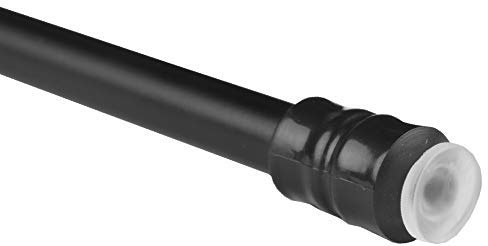 Bestlivings Klemmstange (Schwarz) Schraubtechnik ausziehbar 80-120 cm, Gardinenstange zum Klemmen, für leichte Gardinen, kein Bohren und kein Kleben