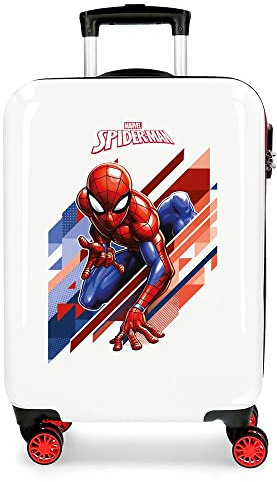 Marvel Spiderman Geo Kabinenkoffer Rot 34x55x20 cms Hartschalen ABS Kombinationsschloss 34L 2,6Kgs 4 Doppelräder Handgepäck