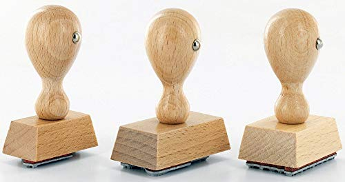 Holzstempel Stempel Firmenstempel Adressstempel mit Wunschtext/Logo (3-4 Zeilen)