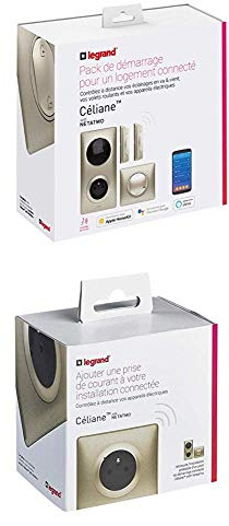 Legrand Lot de 1 Kit de Démarrage Céliane avec Netatmo + 1 Prise de Courant Connectée 16A - Métal Titane