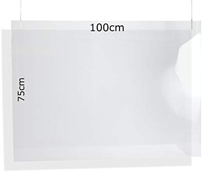 Spuckschutz aus Polycarbonat (wie Plexiglas) mit 3mm, 100x75cm Virenschutz Hustenschutz Niesschutz
