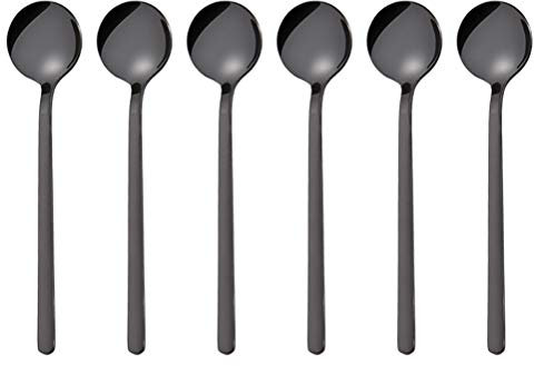 6 Pièces Cuillères Apéritif Cuillère De Service En Acier Inoxydable s à Café En Acier Inoxydable à Soupe En Inox En Cocktail Italien