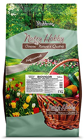 Vitaverde/BIOVIGOR, concime Biologico granulare Completo, Speciale per ortaggi, kg 5