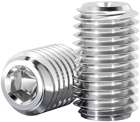 Lot de 300 vis M3 à pointe plate de 4 mm, vis sans tête métriques, A2-70, vis à tête creuse, acier inoxydable DIN914