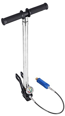 01 02 015 Pompe à Haute Pression à 4 étages, Pompes à Main PCP à économie de Main-d'œuvre Bon filtrage en Acier Inoxydable 4500 psi léger avec manomètre pour gonflables pour Matelas pneumatique