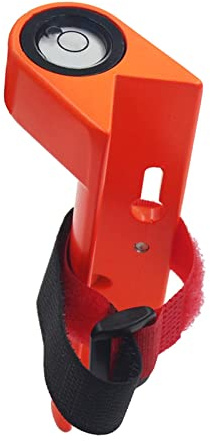 Sharplace Tragbares Messgerät, Stabwasserwaage in Aluminiumqualität, mit Wasserwaage, oder Vierkantstange aus Karbonfaser, Orange