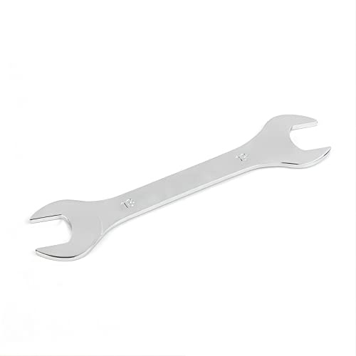 Aoktorkit Llave doble de extremo abierto, llave de acero al cromo vanadio de 18x19 mm, llave plana súper delgada para espacios estrechos, tuberías, reparación de bicicletas y mantenimiento del hogar