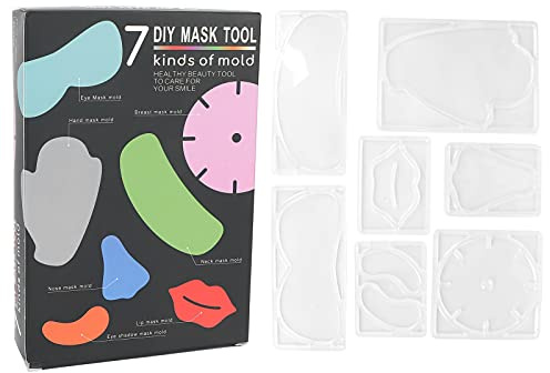 Yosoo Health Gear Gesichtsmaskenform, Wiederverwendbare Gesichtsmaskenform, Lippen-Augen-Hals-Nasen-Hand-Brust-Masken-Patch-Formen DIY-Gesichtsmasken-Maschinenhersteller-Zubehör