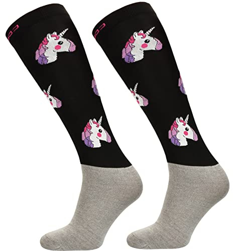 TODO Comodo Chaussettes d'équitation modernes STPJM | Chaussettes d'équitation fines et respirantes pour femme, homme et enfant, 35-38