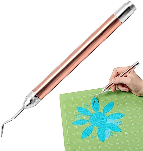 Firulab deshierbe Vinilo con luz, Herramienta Gancho malezas, Herramienta Letras en Relieve para Manualidades, bolígrafos cortadores Papel para Grabado, Corte Papel