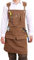 LYCN Woodwork Aprons for Men, Adjustable Cotton Canvas Apron with Tool Pockets, Heavy Duty Workshop Cross Back Carpenter Work Aprons for Chef's Gift Horticulture Barbecue Cafe (Brown)
