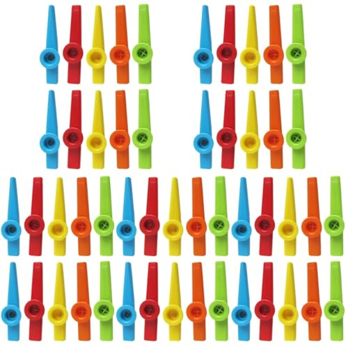 TOYANDONA 50 Piezas Kazoo Estuche Rígido con Espuma Niños Instrumentos Musicales Armónica Niños Instrumentos Niños Adukt