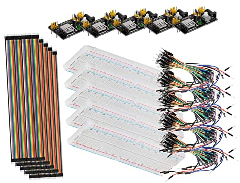 Uonlytech Breadboard Kit Power Supply Module Jumper Wires Wires for Electronics Projects Learning and Experiments