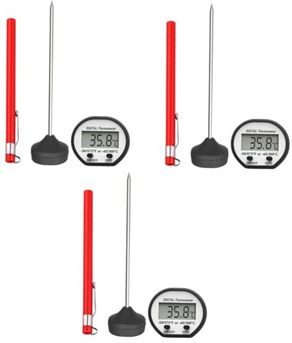 Alipis 3 Pz termometro da forno termometro cucina termometri per cucina termometro per carne termometro per alimenti digitale cibo termometro da cucina di sonda termometro per acqua