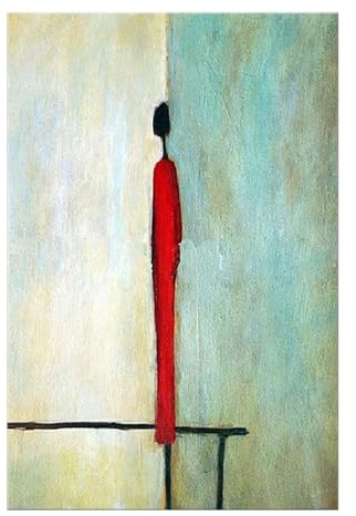 Mintura Großes Kunstwerk, handgemalte Figur, Ölgemälde auf Leinwand, handgefertigt, moderne Wanddekoration, Pop-Art für Wohnzimmer, Hotel, Dekor (60 x 90 cm, ungerahmt)