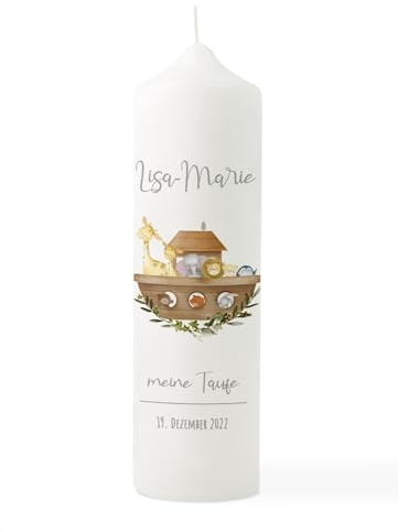 Vela de bautizo de arca, vela de bautizo personalizada, vela de bautizo con frase en el bautismo, regalo para bautizo, regalo de bautizo, vela bendición infantil, regalo para bautizo