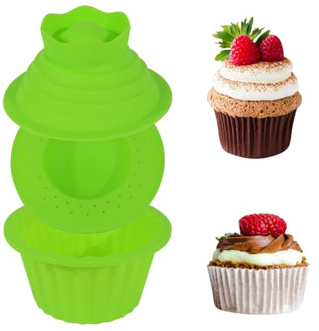 Giant Cupcake Molds,Dishwasher Safe Big Top Silicone Cupcake Molds,Non-Stick Jumbo Caupcake Bake sets for Easy Cake Decorating and DIY Bake tools(3 pack)