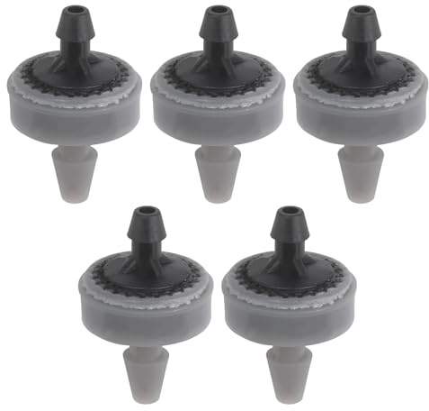 5 Pack 4LPH End Line Pressure Dripper 4/13 mm Automatic Compensating Dripper In-built Filter for Hozelock Watering System Irrigation Parts Water Garden Hose Gardening Plants Home Greenhouses