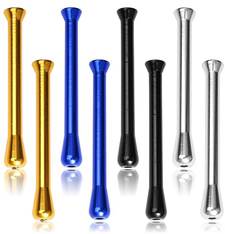 8x Metallo Snuff Paglia, 67 mm Snuff Straw, Fiuto Portatile Sniffer Snorter | Snuffer In Metallo Portatile, Portatile In Metallo Snuff Paglia, Sniffer Snorter Tubo (Gold/Silber/Schwarz/Blau)