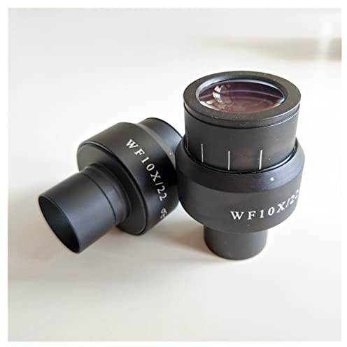 Mikroskopbeobachtung WF10x 22mm 2. 3mm 24mm einstellbarer Weitwinkel-biologisches Mikroskop-Okular-Objektiv 23,2 mm mit Gummi-Eye-Wachen(2pcs 22mm)