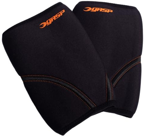GASP Neoprene Kniebandage Knee Sleeves Black Bodybuilding (XL)