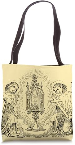 Adoration Angels Vintage Traditional Catholic Holy Eucharist Tote Bag
