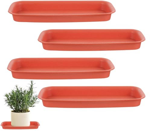 Ghjkldha Pflanzen-Untersetzer, Topfuntersetzer, Abtropfschalen-Bodenplatten, leichtes atmungsaktives Design, 24 x 10 cm, 4 Stück, für Garten, Balkon, Baumkultivierung, Behälter-Pflanzenpflege
