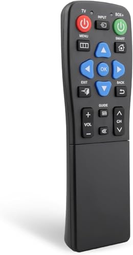 XINFUTE Télécommande universelle pour les personnes âgées avec fonctions d'apprentissage Big Button TV DVD