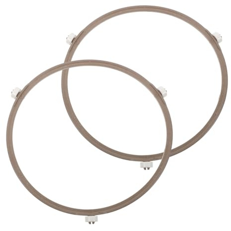 ULTECHNOVO Microwave Oven Turntable Roller Ring 18.9cm White Rotating Tray Support Ring for Microwave Oven Replacement 2pcs Set