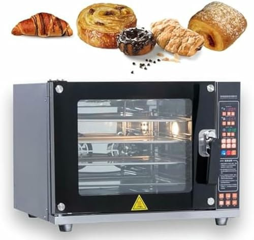 Forno A Convezione Commerciale 60L - Forno Elettrico A 4 Livelli 4500W Con Controllo Della Temperatura 0-350 ℃ E Pannello Intelligente Per La Cottura Del Pane, Dell'anatra Tostata, Della Turchia