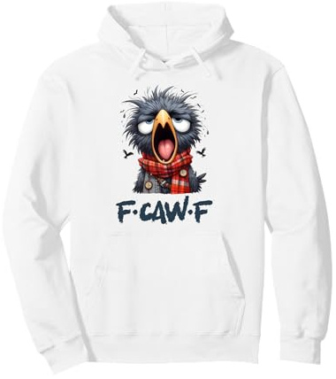 F-Caw-F Black Crow Black Bird Funny Crow F-Caw-F Pullover Hoodie