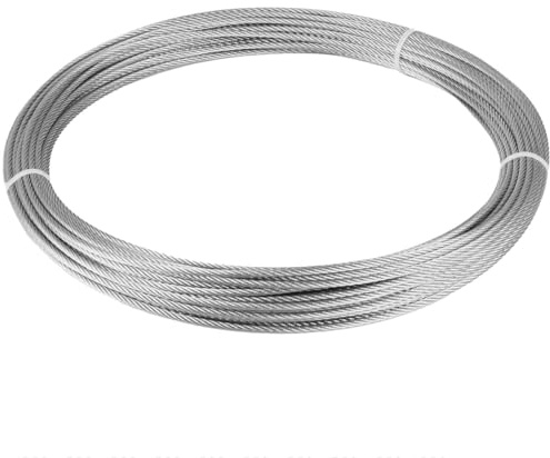 Purzen Kabelseil Edelstahl 4mm 5m Hochfest Mit Spannschloss Seilklemmen füR HäNgelampe Handlauf Sicherung Zaunbau,4mm (7x7) 50 m
