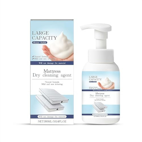Potente schiuma per la pulizia a secco del materasso, detergente per materassi e smacchiatori, smacchiatore di tessuto senza sfregamento, per materassi, divani, vestiti, sedili auto e tappeti (1 pezzo