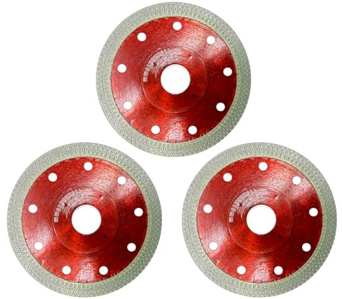 115mm Diamond Cutting Disc, 3PCS Porcelain Cutting Disc, Ultra Thin 1.4mm Tile Cutting Disc for Angle Grinder, Angle Grinder Discs for Porcelain, Tiles, Marble, Ceramics, 115 * 22.23 * 1.4mm