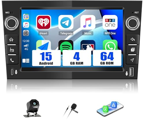 SIXWIN Android 15 4+64GB Radio de Coche para Opel Corsa/Astra/Antara/Zafira/Meriva - Pantalla 7 HD con Wireless CarPlay, Android Auto, GPS, Mirror Link, Bluetooth 5.0, FM/RDS y Cámara (Negro)