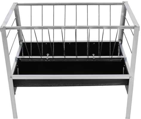 Heuraufe 2-in-1 Futtertrog für Ziegen Schafe Großvolumig für Stall Weide