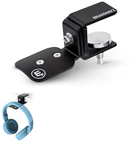 BRAINWAVZ Hengja - The Desk Headphone Stand Hanger Mount, All Metal, Rotatable Mount, PC & Gaming Headset Holder