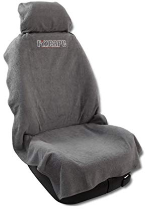 fixcape Baumwolle Schonbezug Autositz vorne universal grau, Auto-Sitzbezug Vordersitze Frottee, Autositzschoner Cotton, Auflage Schutz Fahrersitz