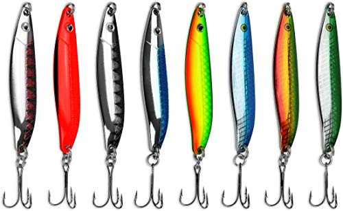 Storfisk fishing & more 8er Set Meerforellen Blinker zum Angeln in Nord- und Ostsee, Gewicht: 26 g, Länge: 12 cm
