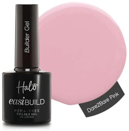 Pure Nails Halo Easi Build LED/UV Builder Gel Collection - Dare 2 Bare Pink 8ml (N3019)