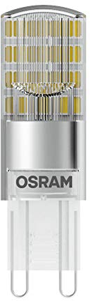Osram BASE LED Lampe PIN, Pinlampe mit G9 Sockel, 2,60W, Ersatz für 30W-Glühbirne, Warmweiss (2700K), 3er-Pack
