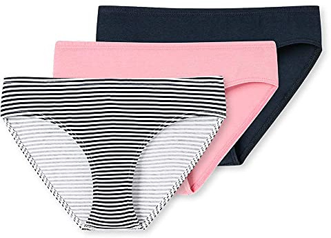 Schiesser Mädchen Schiesser Mädchen 3 Pack Unterwäsche Slips - 95/5 Organic Bio Baumwolle - Größe 140 Bis 176 Unterwäsche