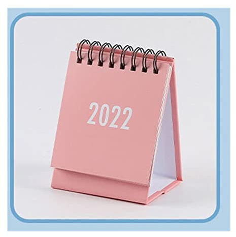 QINGGANGLING999 Bürokalender Mini-Kalender 2022 Massiv-Farbschild Kalenderio Monatlicher Planer Agenda Schulbüro Liefert Ästhetische Briefpapier Tischkalender Wochenplaner (Color : 5)